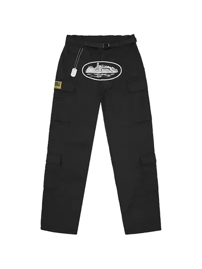 Corteiz Guerillaz 5 Starz Cargo Pants In Black