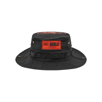 Pre-owned Corteiz Guerillaz* Bucket Hat 'black/red'