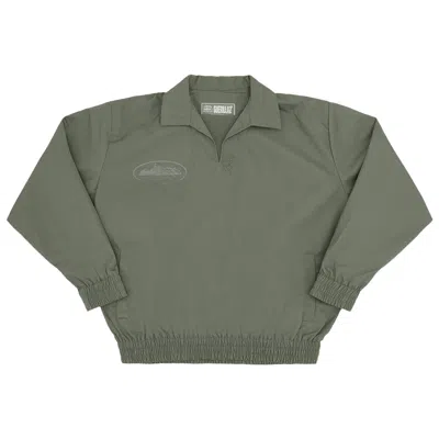 Pre-owned Corteiz Guerillaz* Drilltop 'tonal Khaki' | Green | Men's Size L
