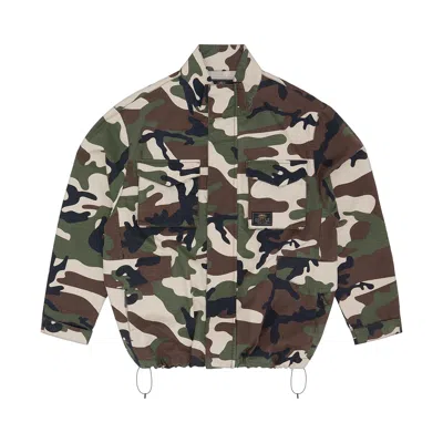 Pre-owned Corteiz Guerillaz Field Jacket 'woodland Camo' | Brown | Men's Size Xl