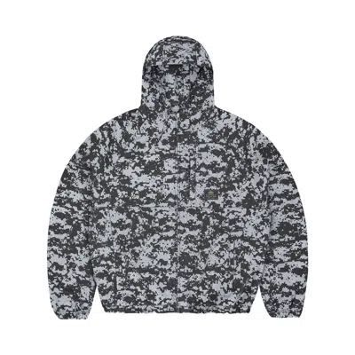 Pre-owned Corteiz Guerillaz Ripstop Jacket 'reflective Camo' | Black | Men's Size Xl