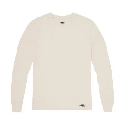 Pre-owned Corteiz Guerillaz Thermal Long-sleeve Tee 'cream' | Men's Size M In White