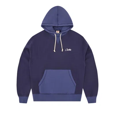 Pre-owned Corteiz Hmp Contrast Hoodie 'navy' | Blue | Men's Size L