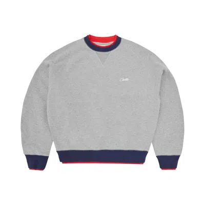 Pre-owned Corteiz Hmp Double Up Crewneck 'heather Grey' | Men's Size Xl In Gray