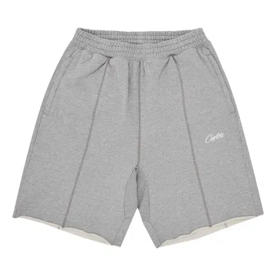 Pre-owned Corteiz Hmp Raw Hem Shorts 'heather Grey'