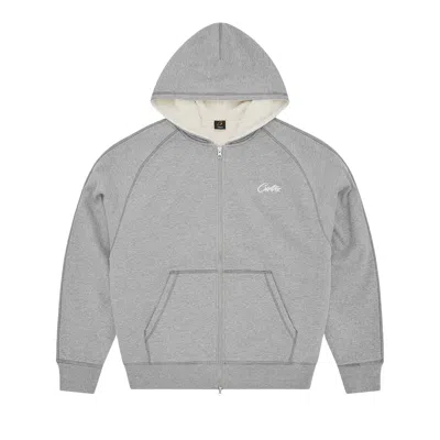 Pre-owned Corteiz Hmp Thermal Zip Hoodie 'heather Grey'