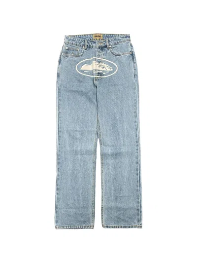 Corteiz Island Baggy Jeans In Blue