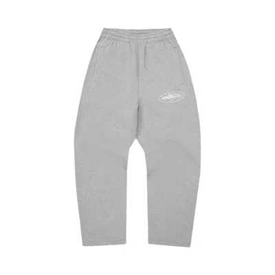 Pre-owned Corteiz Island Puff Print Open Hem Pant 'heather Grey' | Men's Size Xl In Gray