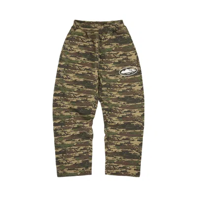 Pre-owned Corteiz Island Puff Print Open Hem Sweatpant 'digi Camo' | Brown | Men's Size M