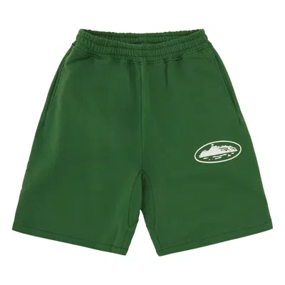 Pre-owned Corteiz Island Puff Print Sweatshort 'green' | Men's Size M