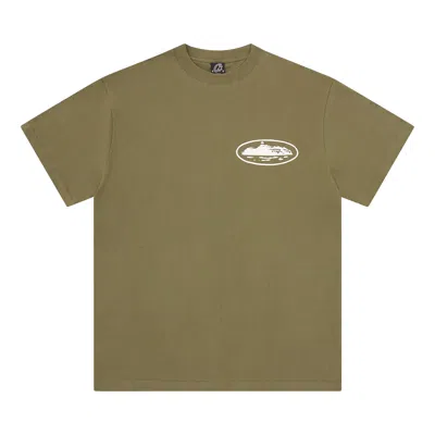 Pre-owned Corteiz Island Puff Print Tee 'olive' | Green | Men's Size S