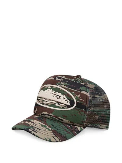 Corteiz Island Puff-print Trucker Hat In Multi