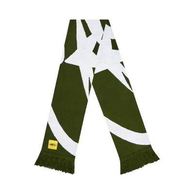Pre-owned Corteiz Jacquaurd Knit Scarf 'khaki Green' | Men's Size Onesize