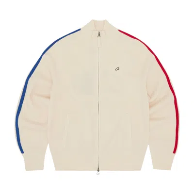 Pre-owned Corteiz Knit Zip Up Fleece 'cream'