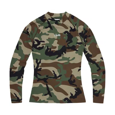 Pre-owned Corteiz Litework Compression Top 'woodland Camo' | Green | Men's Size Xl