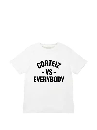 Corteiz Logo-lettering Crew-neck T-shirt In White