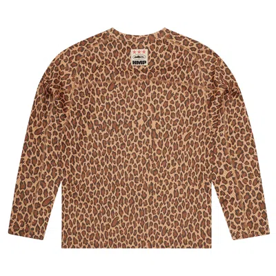 Pre-owned Corteiz Long-sleeve Hmp Mesh Panel Jersey 'leopard' | Multi-color | Men's Size S