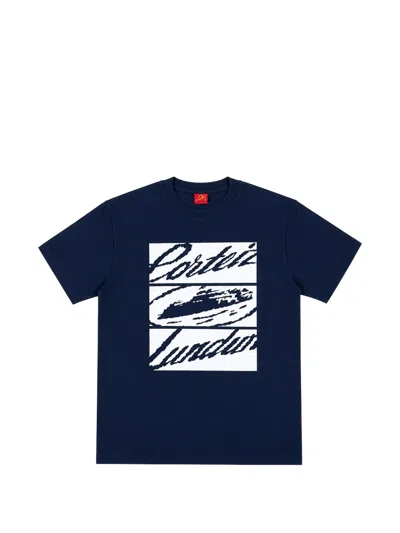 Corteiz Lundun Graphic-print T-shirt In Blue