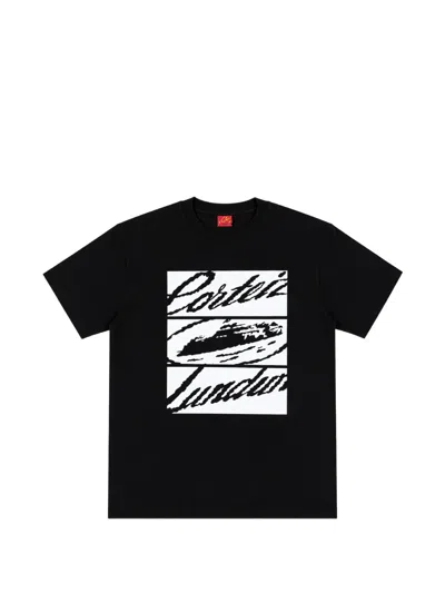 Corteiz Lundun Logo-print T-shirt In Black