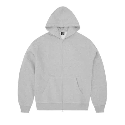 Pre-owned Corteiz Lundun Stitch Zip Hoodie 'heather Grey' | Men's Size L In Gray