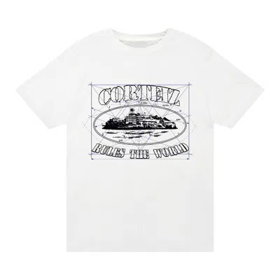Pre-owned Corteiz Math Alcatraz Tee 'white'