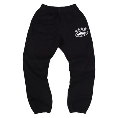 Pre-owned Corteiz Men's  4starz Alcatraz Sweatpants In Black