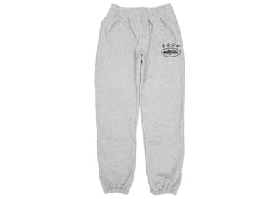 Pre-owned Corteiz Men's  4starz Alcatraz Sweatpants In Grey In Gray