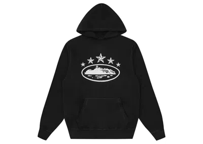 Pre-owned Corteiz Men's  5 Starz Alcatraz Hoodie In Black