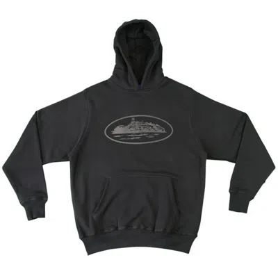 Pre-owned Corteiz Men's  Alcatraz Hoodie In Triple Black
