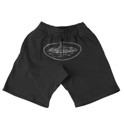 Pre-owned Corteiz Men's  Alcatraz Shorts In Triple Black