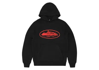 Pre-owned Corteiz Men's  Alcatraz V2 Hoodie In Black/red