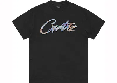 Pre-owned Corteiz Men's  Allstarz Euros Tee Shirt In Black