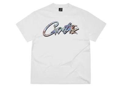 Pre-owned Corteiz Men's  Allstarz Euros Tee Shirt In White
