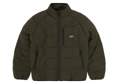 Pre-owned Corteiz Men's  Bellic' Insulated Jacket In Olive In Green