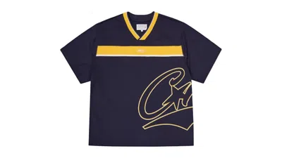 Pre-owned Corteiz Men's  Btr Practice V2 Top In Navy Blue