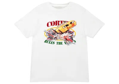 Pre-owned Corteiz Men's  Car Crash Tee Shirt In White