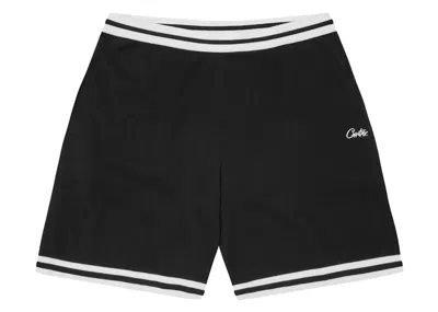 Pre-owned Corteiz Men's  Deala Knit Shorts In Black