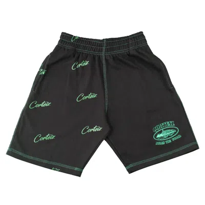 Pre-owned Corteiz Men's  Division '20 Shorts In Green/black In Multi