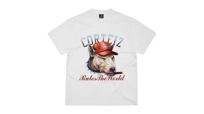 Pre-owned Corteiz Men's  Dog Pound Tee Shirt In White