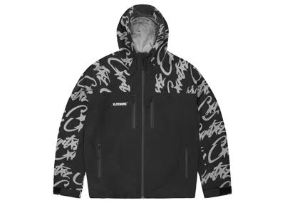 Pre-owned Corteiz Men's  Elitework Shell Jacket In Black