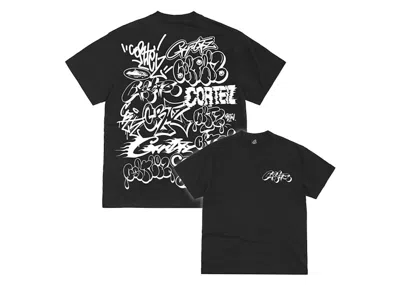 Pre-owned Corteiz Men's  Graffiti Tee Shirt In Black