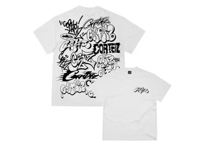Pre-owned Corteiz Men's  Graffiti Tee Shirt In White