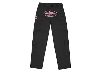 Pre-owned Corteiz Men's  Guerillaz Cargo Pant In Black/pink