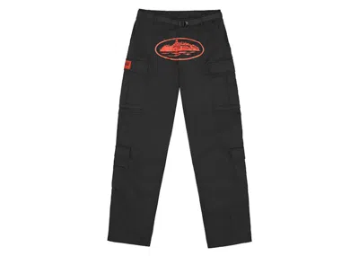 Pre-owned Corteiz Men's  Guerillaz Cargos In Black/red