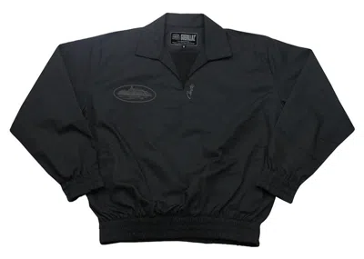Pre-owned Corteiz Men's  Guerillaz Drill Top In Triple Black