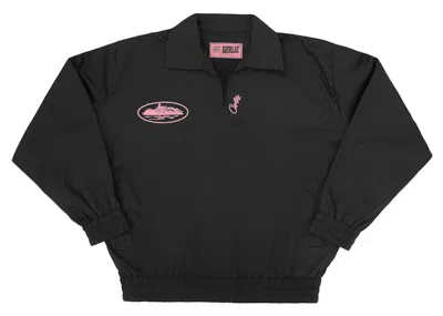 Pre-owned Corteiz Men's  Guerillaz Drilltop In Black/pink