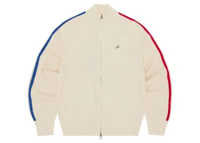 Pre-owned Corteiz Men's  Knit Zip Up Fleece In Cream