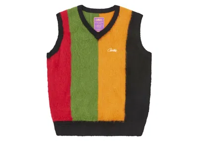 Pre-owned Corteiz Men's  Mohair Knit Vest In Multi