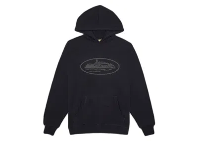 Pre-owned Corteiz Men's  Og Alcatraz Hoodie In Triple Black