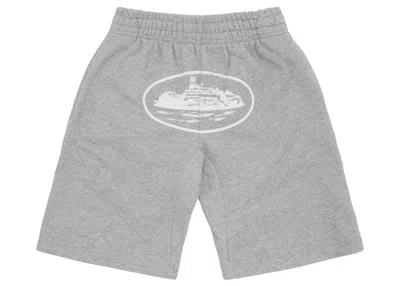 Pre-owned Corteiz Men's  Og Alcatraz Shorts In Heather Grey